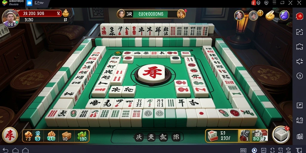 Gameplay 34R menunjukkan cara menyusun ubin Mahjong dengan strategis.