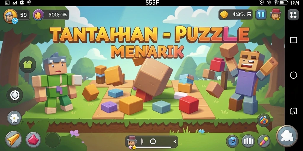 Tampilan gameplay puzzle yang menantang dan menarik.