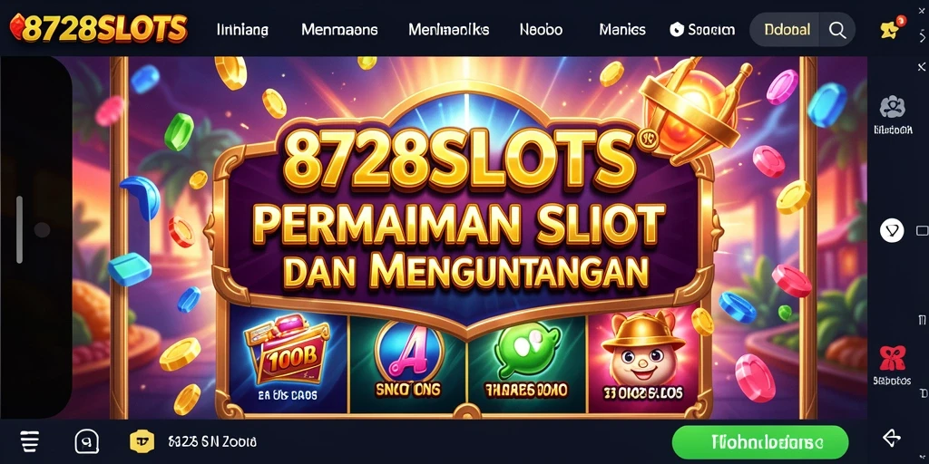 Tampilan gameplay 8728SLOTS dengan efek visual yang menakjubkan.