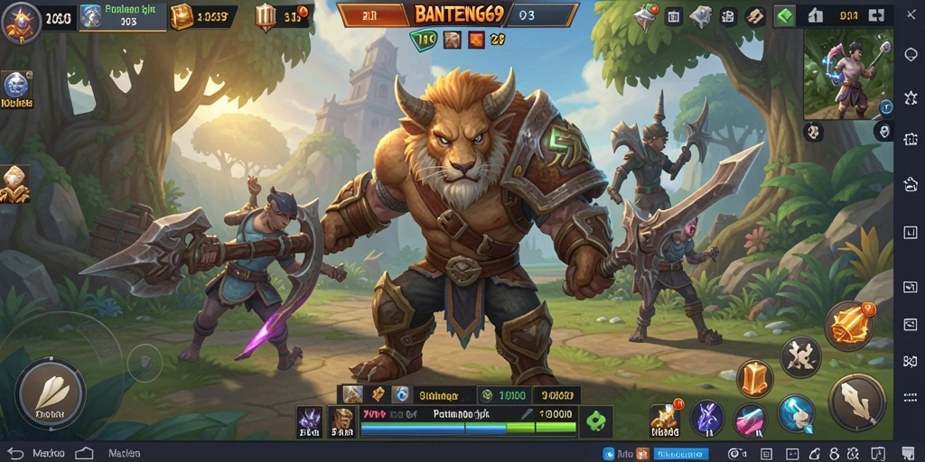 Gameplay BANTENG69 menampilkan aksi pertempuran epik dan eksplorasi dunia.