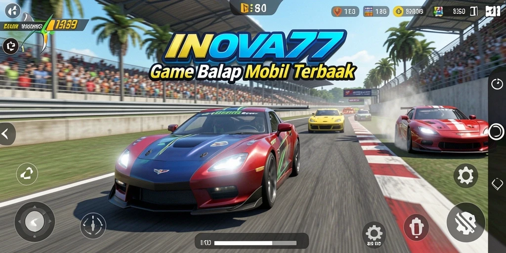 Gameplay balap mobil yang mendebarkan dan penuh aksi.