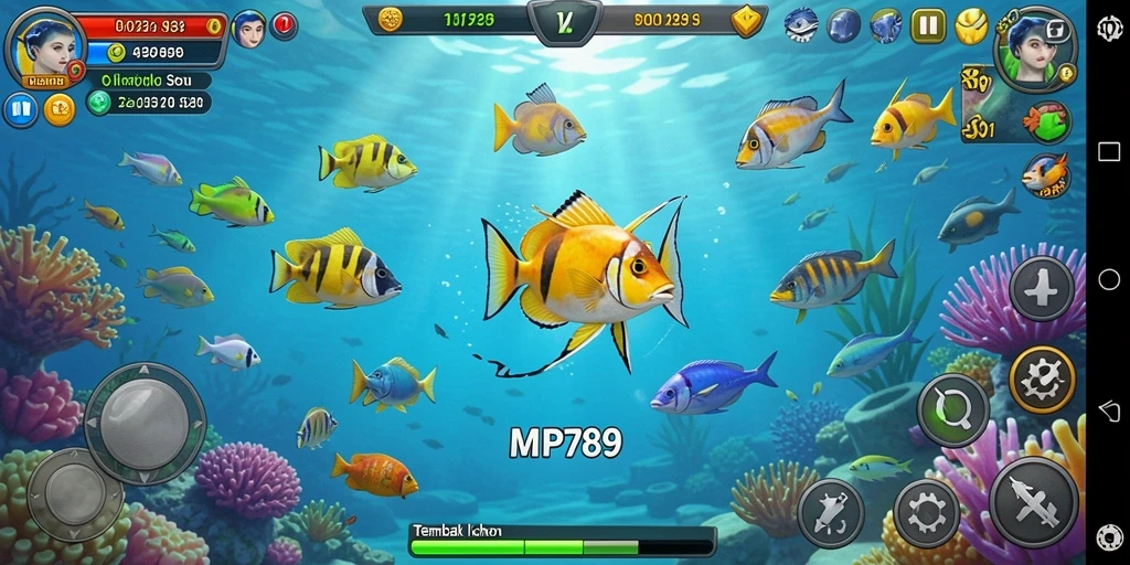 Tampilan gameplay seru dalam permainan Tembak Ikan MVP789.