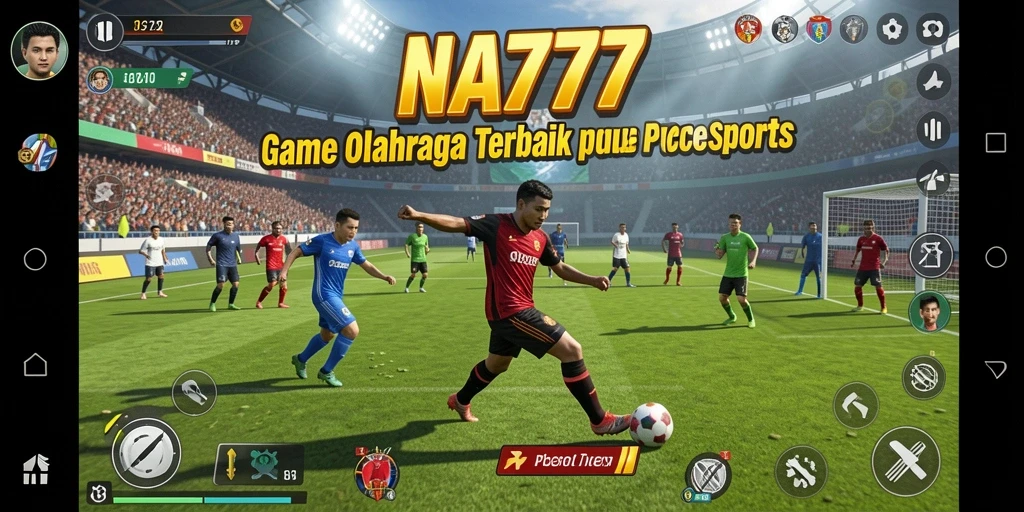 Screenshot utama NA777 menampilkan aksi mendebarkan dalam permainan olahraga.