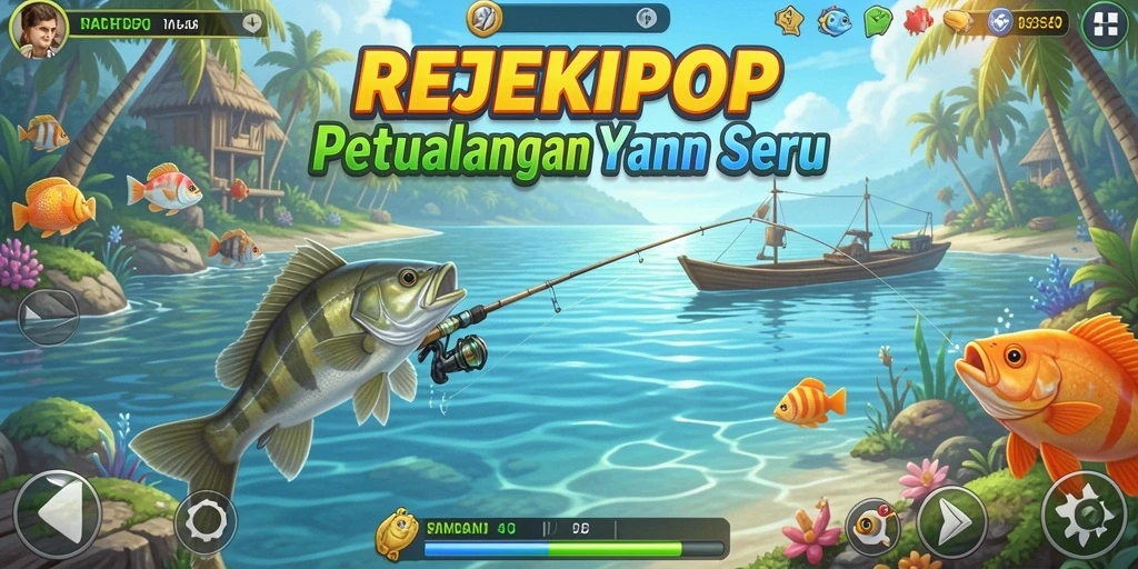 Tampilan gameplay Fishing yang menarik dari REJEKIPOP.