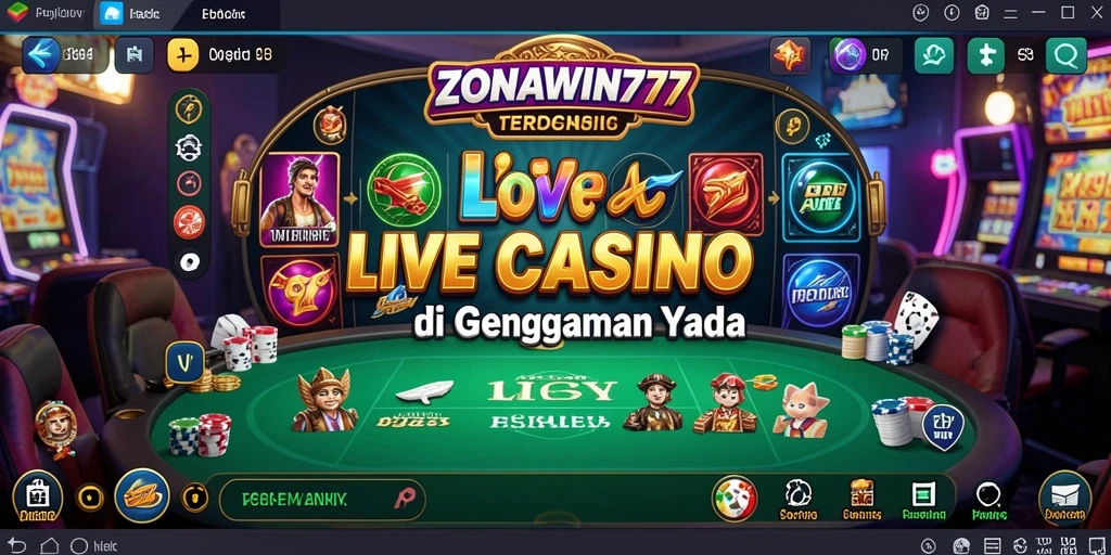 Tampilan permainan Live Casino yang mendebarkan di ZONAWIN777.